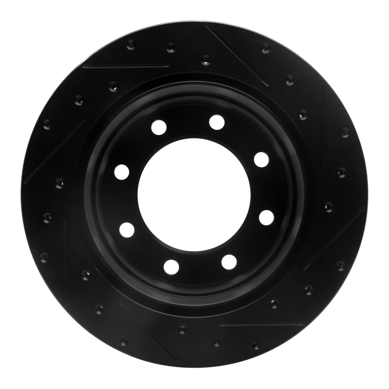Chevrolet Express 3500 Brake Rotor (1) - Rear Left - R1 Concepts - Drilled & Slotted - Black - `01-`10